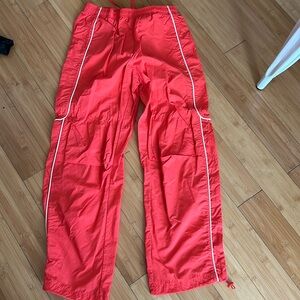 BDG nylon track pant women size M red color